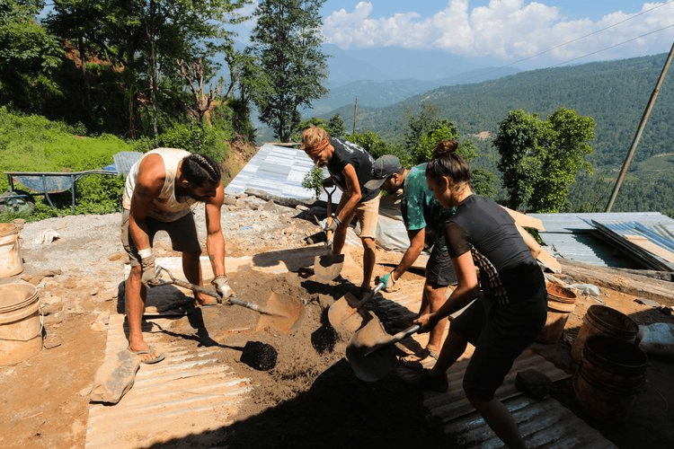 Community work in Takure, Nepal
